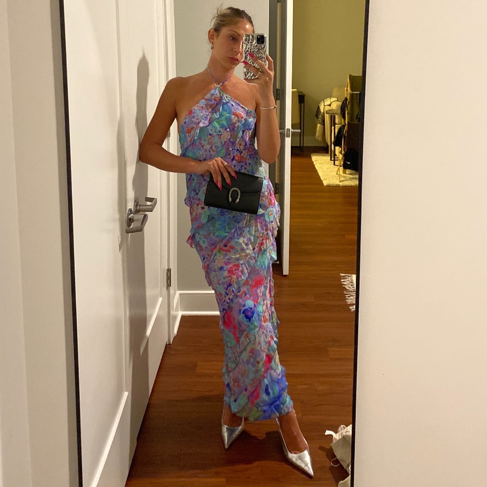 Zara Printed Ruffle Dress